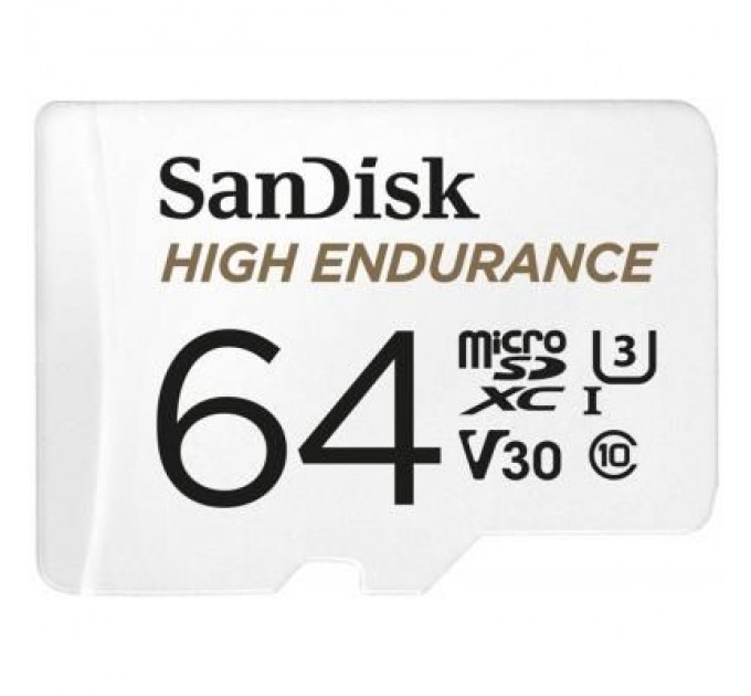 SanDisk Карта пам'яті SanDisk 64GB microSDXC class 10 UHS-I U3 V30 High Endurance (SDSQQNR-064G-GN6IA)