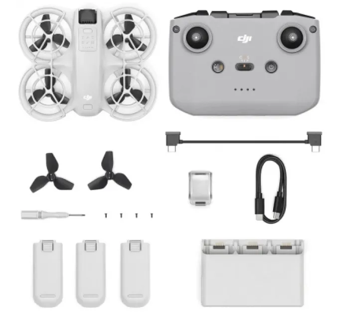 DJI Квадрокоптер DJI Neo Fly More Combo (DJI RC-N3) пульт без дисплея (CP.FP.00000185.01)