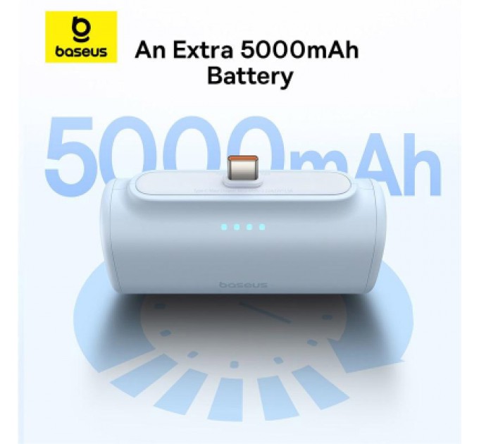 Baseus Батарея універсальна Baseus Compact 4900mAh 20W Type-C, White (PPWC05T) (P10068302212-00)