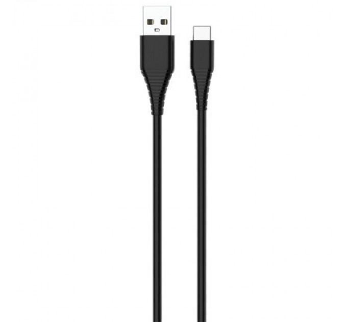 ColorWay Зарядний пристрій ColorWay 1USB AUTO ID 2A (10W) black + cable Type C (CW-CHS012CC-BK)