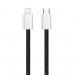 ColorWay Кабель ColorWay USB Type-C - Lightning (M/M), (braided cotton) (PD Fast Charging 27W), 2 м, Black (CW-CBPDCL068-BK)