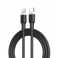 XO Кабель XO NB208A USB Type-C - Lightning, (M/M), 20W 1 м Black (6920680826810)