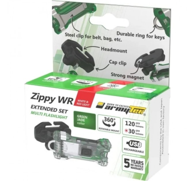 Armytek Ліхтар Armytek Zippy WR Extended Set Green (F09101GR)