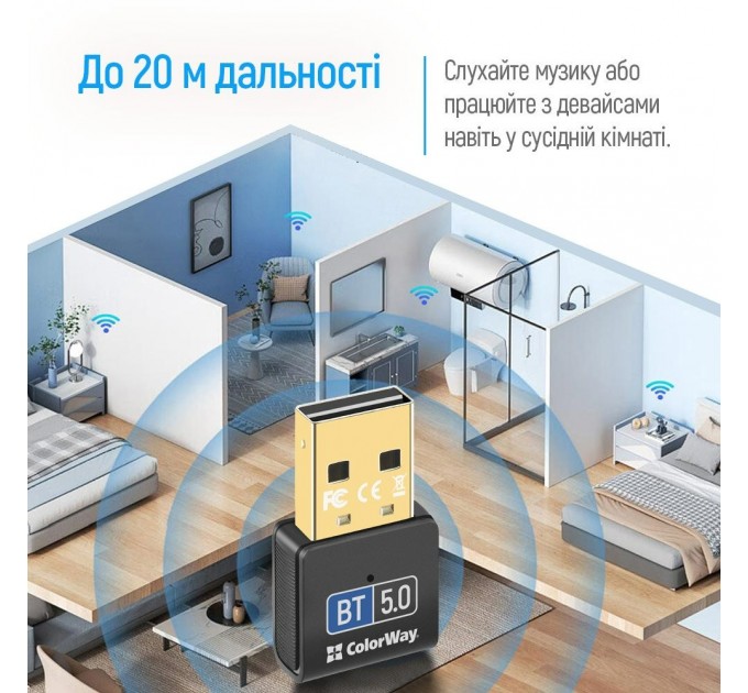 ColorWay Адаптер Bluetooth 5.0 ColorWay (CW-AD-BT50)