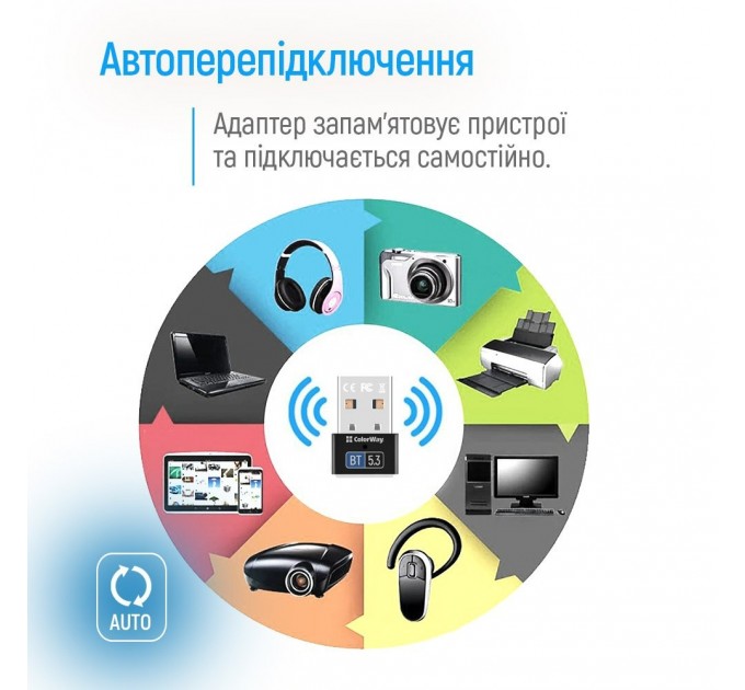 ColorWay Адаптер Bluetooth 5.3 ColorWay (CW-AD-BT53)