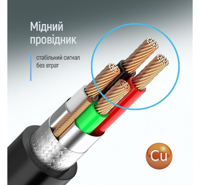 ColorWay Кабель ColorWay USB - USB V 2.0 (M/M), 1 м, Black (CW-CBUU071-BK)