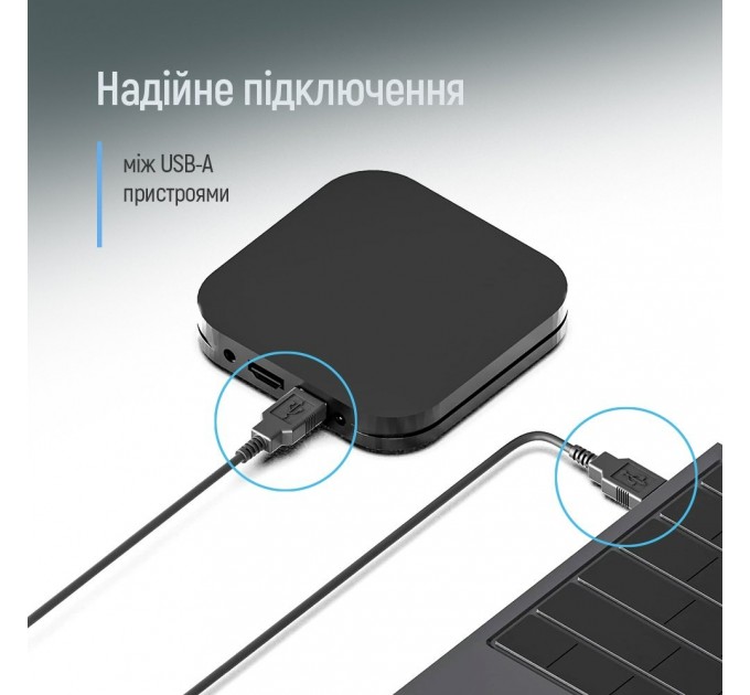 ColorWay Кабель ColorWay USB - USB V 2.0 (M/M), 1 м, Black (CW-CBUU071-BK)
