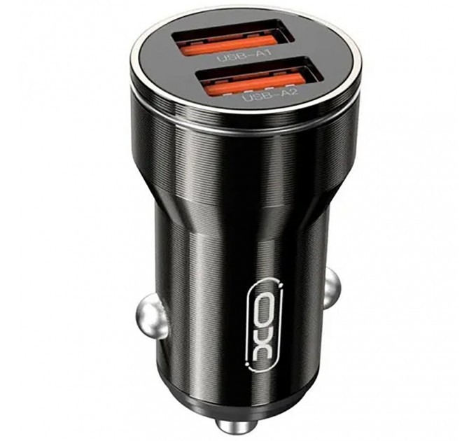 XO Автомобільний зарядний пристрій XO CC48 (2хUSB, 2.4A) 12W Black