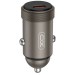 XO Автомобільний зарядний пристрій XO CC70 (USB-C, 3A) 30W Black