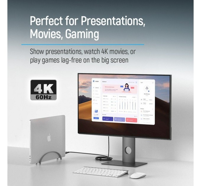 ColorWay Кабель ColorWay HDMI - USB Type-C (M/M), 4K/60 Гц, 2 м, Black (CW-CBCHD077-BK)