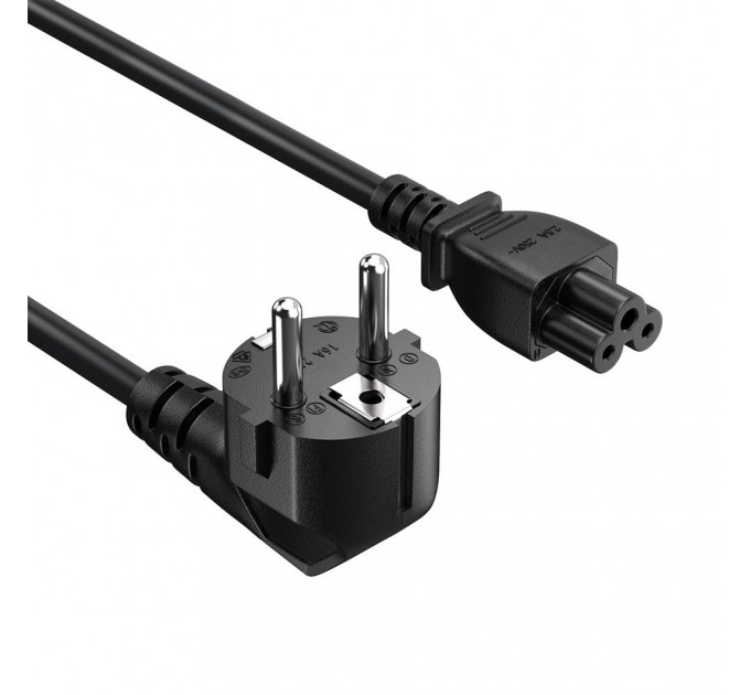 ColorWay Кабель живлення ColorWay CEE7/7-C5, 1 м, Black (CW-CBP084-BK)