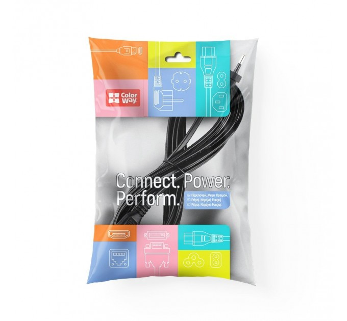 ColorWay Кабель живлення ColorWay CEE7/16-C7, 3 м, Black (CW-CBP086-BK)