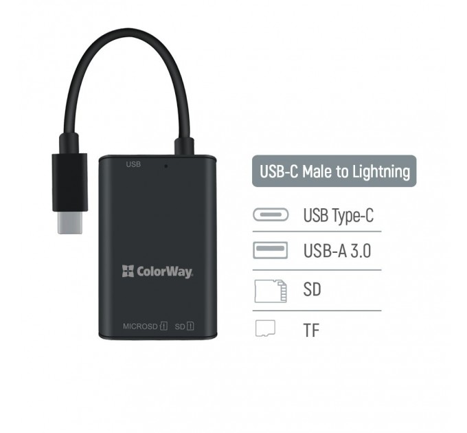 ColorWay Картрідер ColorWay 3-в-1 Black (CW-CR-02)