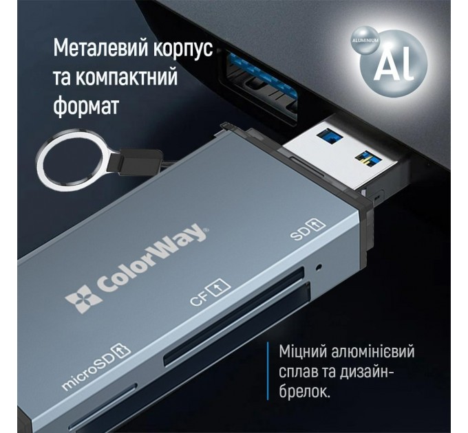 ColorWay Картрідер ColorWay 3-в-1 Gray (CW-CR-01)