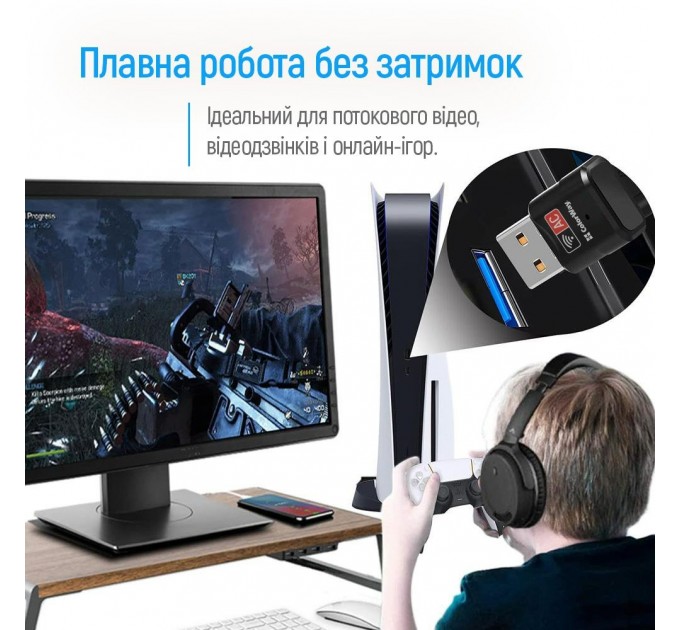 ColorWay Бездротовий адаптер ColorWay Wi-Fi (CW-AD-W2)