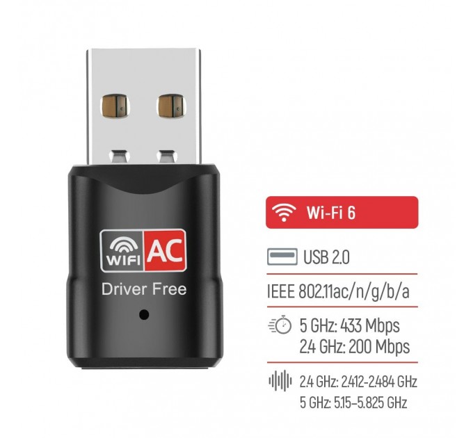 ColorWay Бездротовий адаптер ColorWay Wi-Fi (CW-AD-W2)