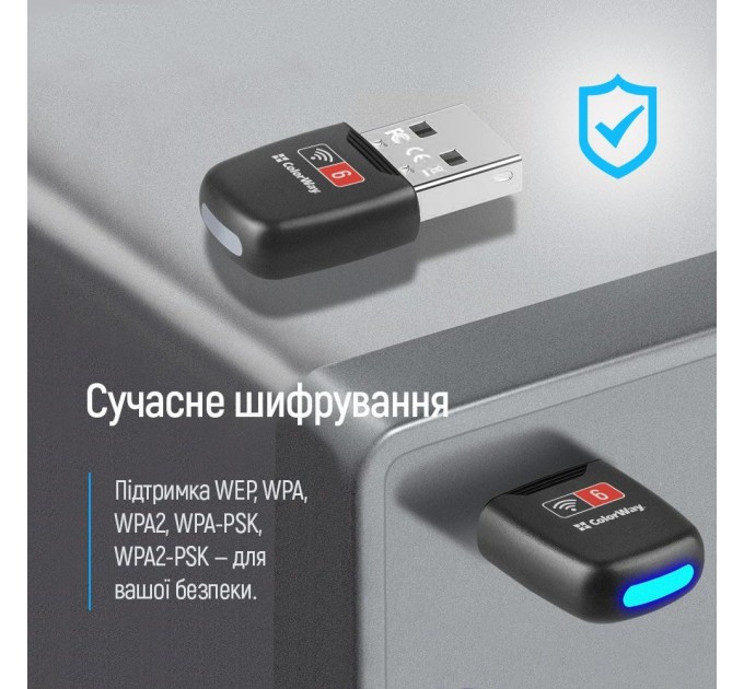 ColorWay Бездротовий адаптер ColorWay Wi-Fi 6 (CW-AD-W1)