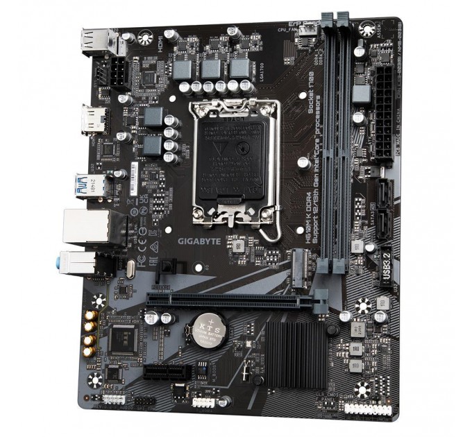 GIGABYTE Материнська плата H610 S1700 MATX H610M K DDR4 2.0 GIGABYTE