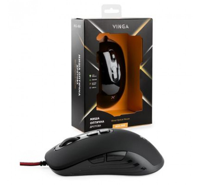 Мишка Vinga MSG-868 Silent black
