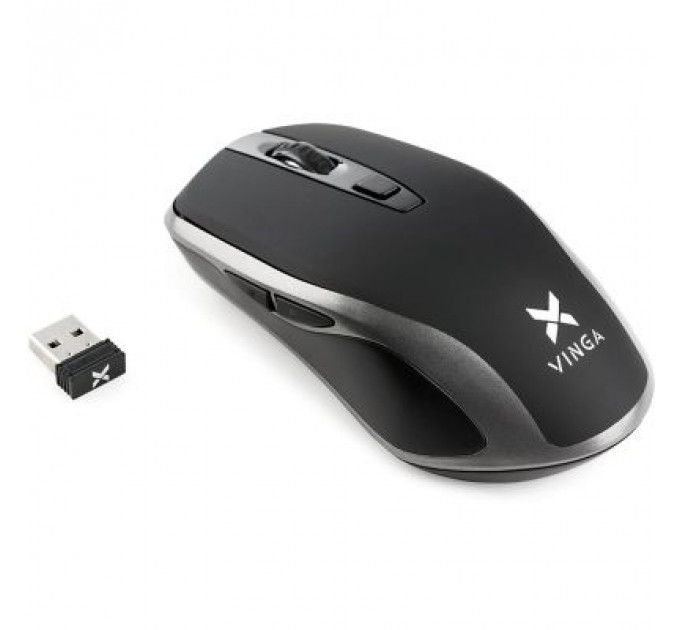 Мишка Vinga MSW-909 Silent black-grey