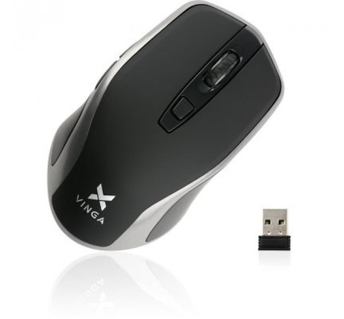 Мишка Vinga MSW-909 Silent black-grey