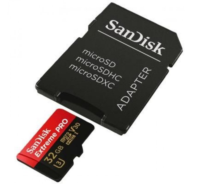 SanDisk Карта пам'яті SanDisk 32GB microSD class 10 V30 A1 UHS-I U3 4K Extreme Pro (SDSQXCG-032G-GN6MA)