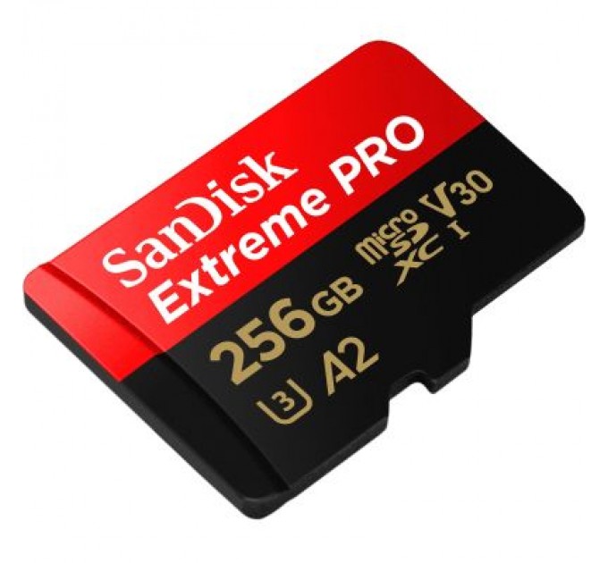 SanDisk Карта пам'яті SanDisk 256 GB microSDXC UHS-I U3 Extreme Pro+SD Adapter (SDSQXCD-256G-GN6MA)