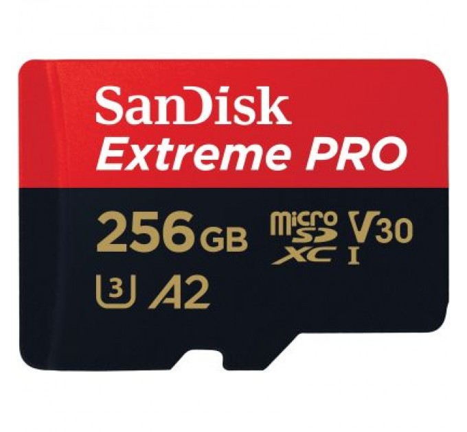 SanDisk Карта пам'яті SanDisk 256 GB microSDXC UHS-I U3 Extreme Pro+SD Adapter (SDSQXCD-256G-GN6MA)