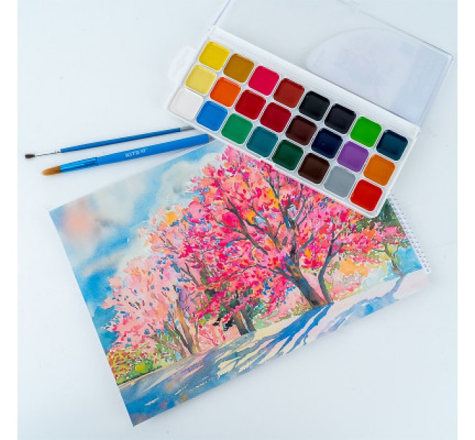 Kite Акварельні фарби Kite Classic, 24 кольори (K-442)