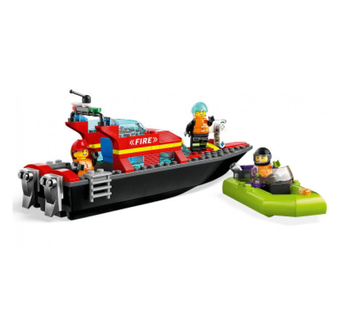 LEGO Конструктор LEGO City Човен пожежної бригади 144 деталі (60373)