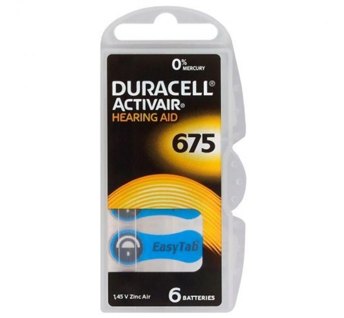 Duracell Батарейка Duracell Activair 675 BL 6 шт (для слухових апаратів)