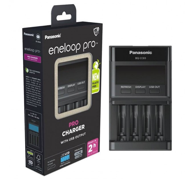 Panasonic Зарядний пристрій Panasonic Eneloop ready AA/AAA (BQ-CC65)