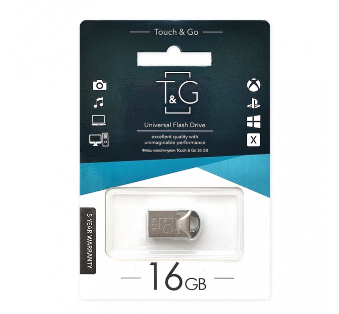 T&G Флеш-накопичувач USB 16GB T&G 106 Metal Series Silver (TG106-16G)