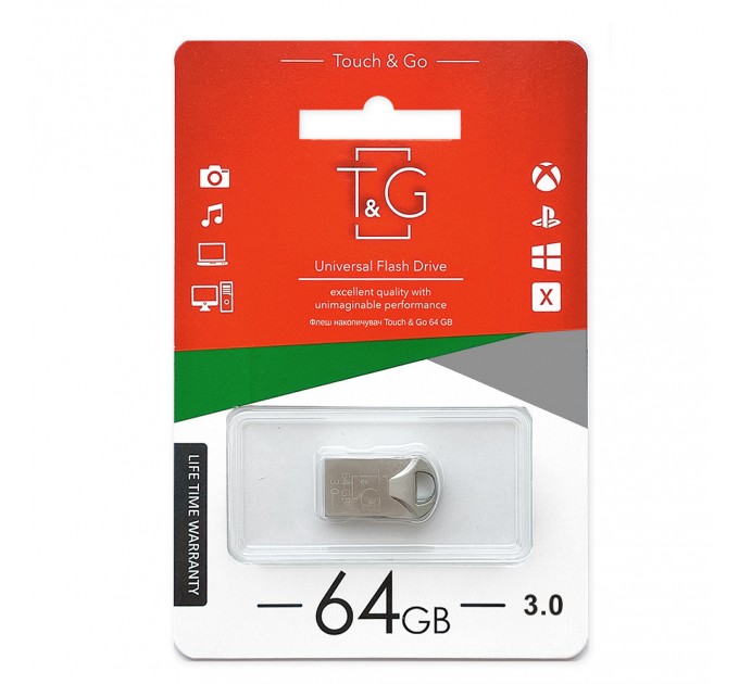 T&G Флеш-накопичувач USB3.0 64GB T&G 106 Metal Series Silver (TG106-64G3)