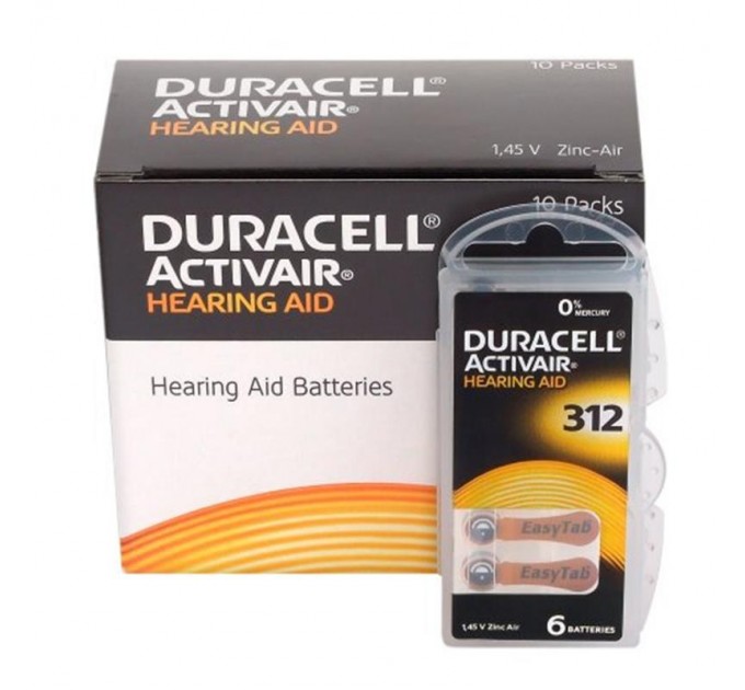 Duracell Батарейка Duracell Activair 312 BL 6 шт (для слухових апаратів)