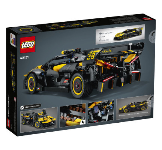 LEGO Конструктор LEGO Technic Bugatti Bolide 905 деталей (42151)