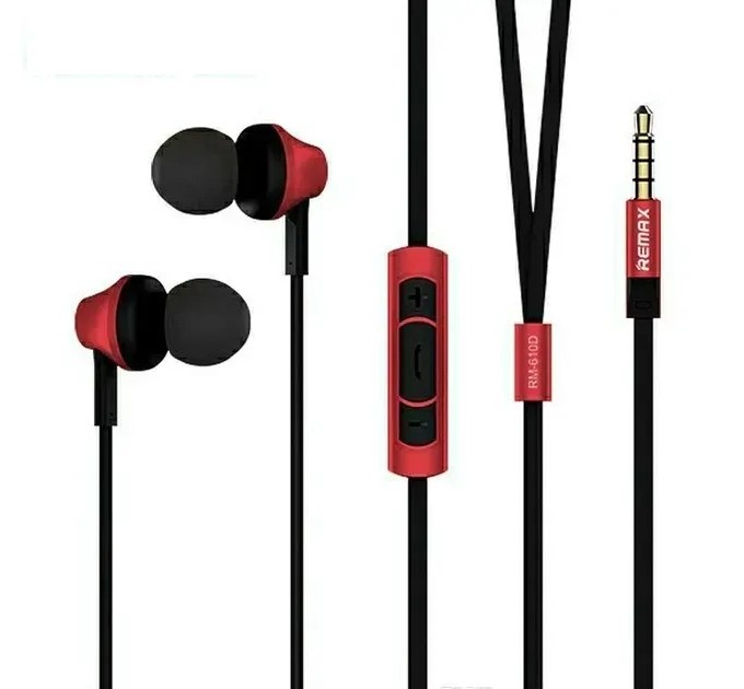 Remax Гарнітура Remax RM-610D Red (6954851218111)