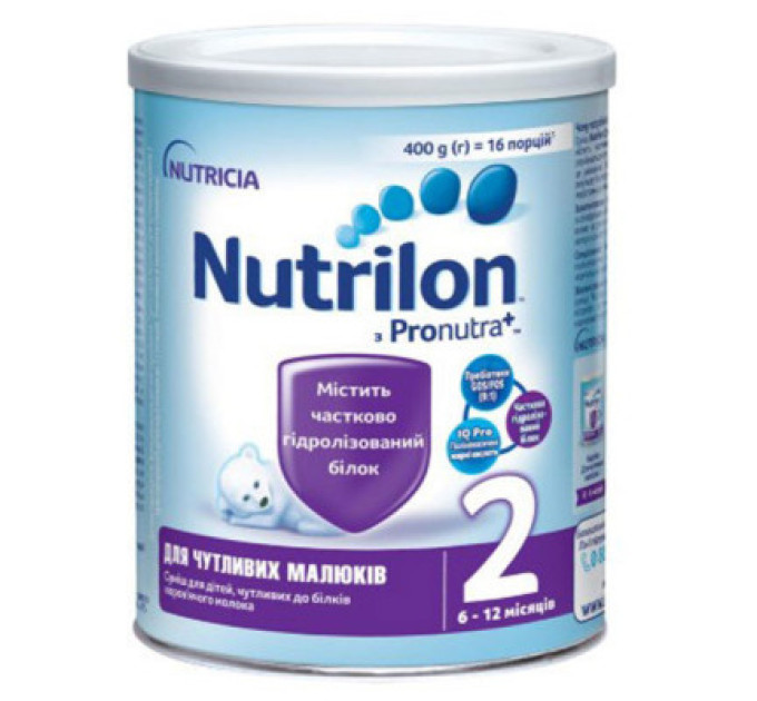 Nutrilon Дитяча суміш Nutrilon 2 Нутрілон для чутливих малюків 400 г (8718117612796)