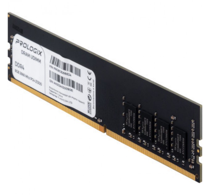 Prologix Модуль пам'яті для комп'ютера DDR4 8GB 2666 MHz Prologix (PRO8GB2666D4)