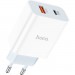 HOCO Зарядний пристрій HOCO C97A 1xUSB-C PD20W + 1xUSB QC3.0 White (6931474766076)