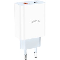 Зарядний пристрій HOCO C97A 1xUSB-C PD20W + 1xUSB QC3.0 White (6931474766076)