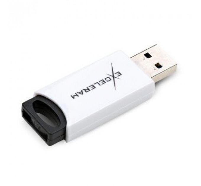 USB флеш накопичувач eXceleram 64GB H2 Series White/Black USB 2.0 (EXU2H2W64)