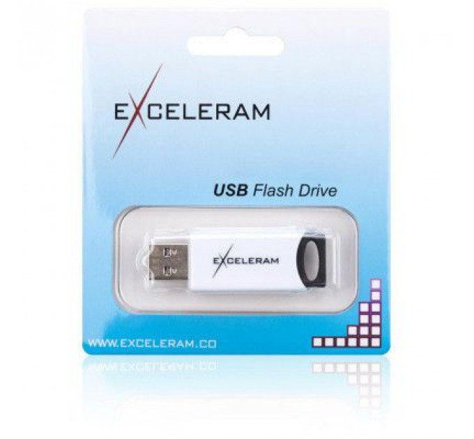 USB флеш накопичувач eXceleram 64GB H2 Series White/Black USB 2.0 (EXU2H2W64)