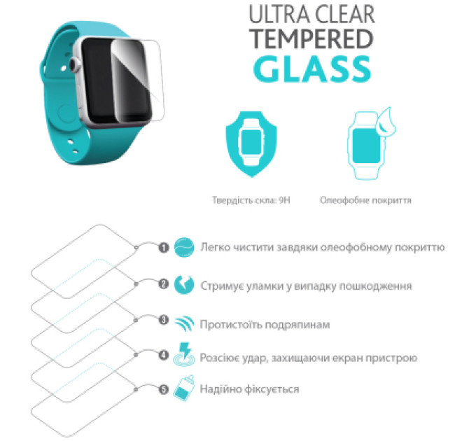 Piko Скло захисне Piko Full Glue Apple Watch Series 4 40 mm (1283126488962)