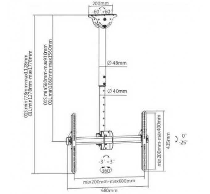 ITech Кронштейн ITech Celb-54SHL