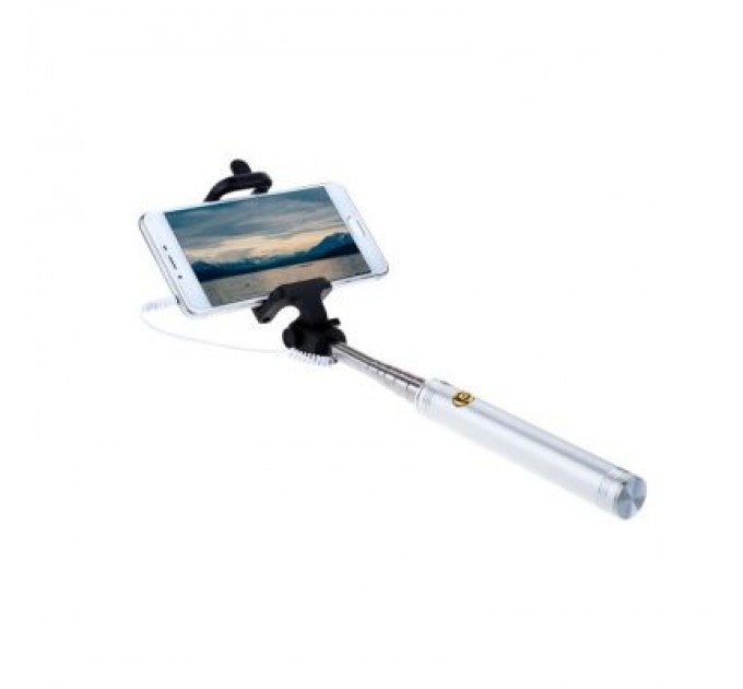 Grand-X Монопод для селфі Grand-X Metallic Jack 3,5 U-крепление 170-750мм Silver (MPGJMS)