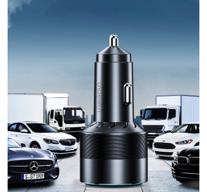 Choetech Зарядний пристрій Choetech car 2хUSB-C+USB-A 130W QC3.0/PD/PPS black (TC0011-BK)