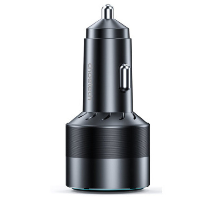 Choetech Зарядний пристрій Choetech car 2хUSB-C+USB-A 130W QC3.0/PD/PPS black (TC0011-BK)