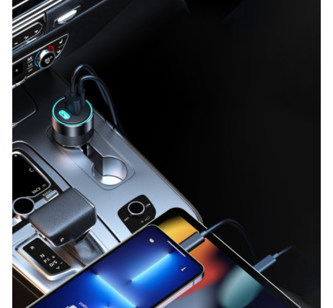 Choetech Зарядний пристрій Choetech car 2хUSB-C+USB-A 130W QC3.0/PD/PPS black (TC0011-BK)