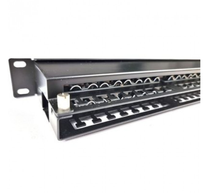 Патч-панель Eserver 19" 48хRJ-45 STP 1U cat. 5e з організатором кабеля (WT-2409-cat 5e)